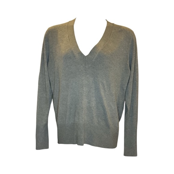 Grace Elements Women's Gray V-Neck Sweater size XL Super Soft - Picture 4 of 7